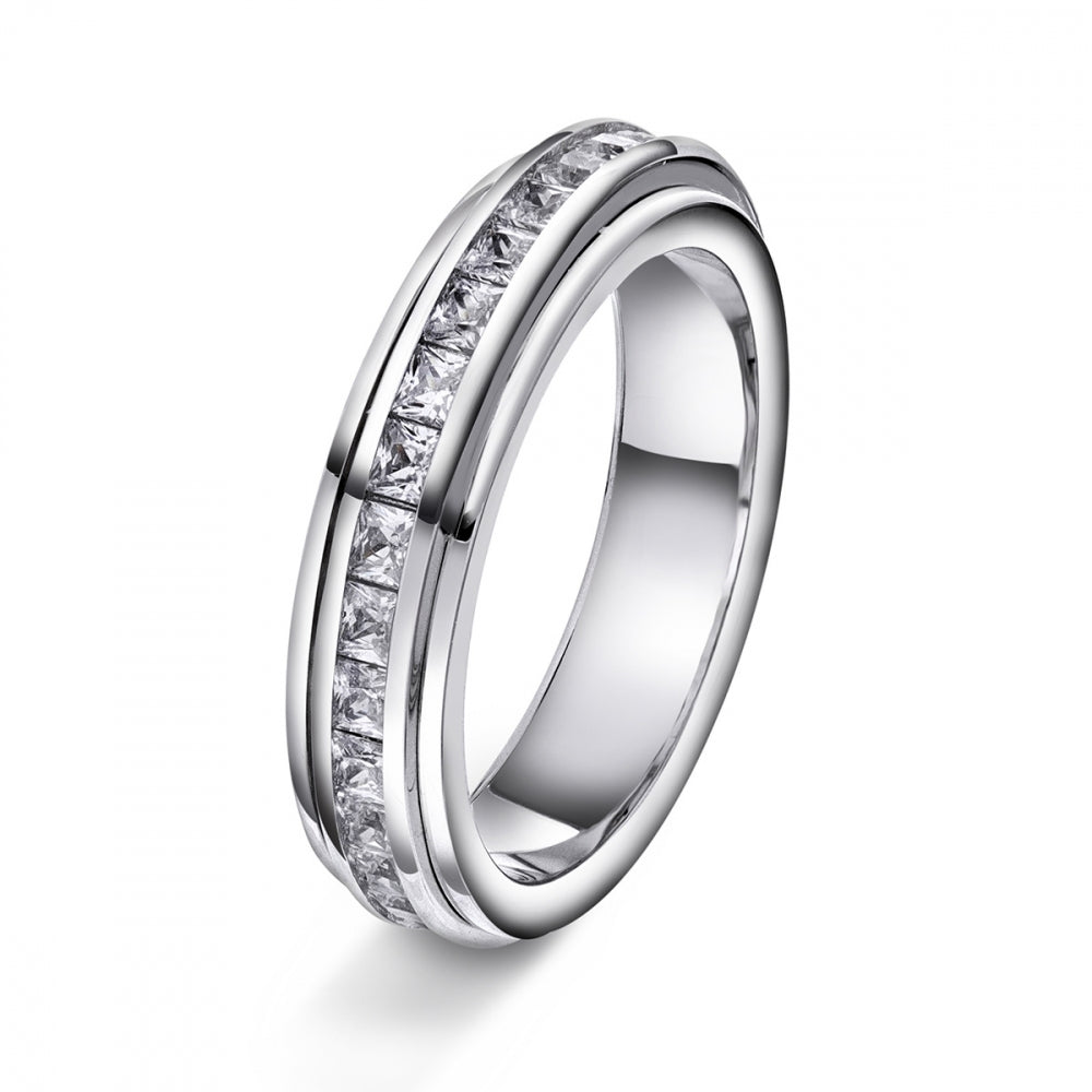 Arne Nordlie - Stressring i sølv med zirkonia, str. 56 - Model: 65380-56