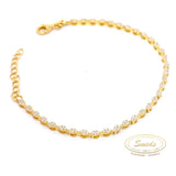 Sølv forgyldt armbånd med syntetisk zirkon - Model: CR14767-FG