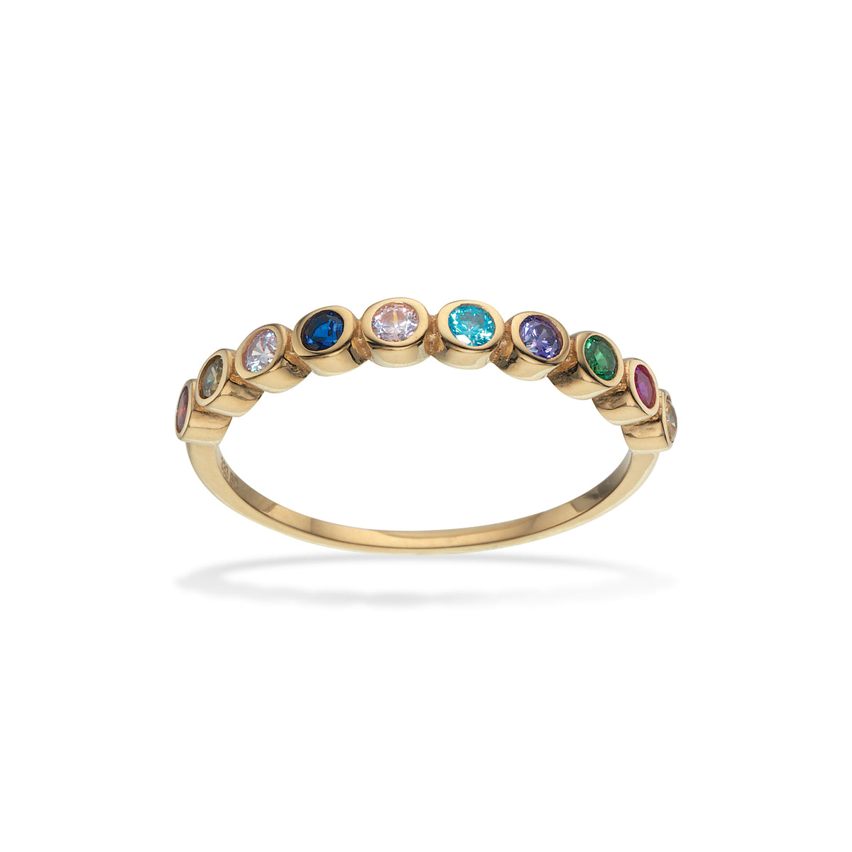 Scrouples - Ring 8 kt. rainbow synt. zir - Model nr.: 711423