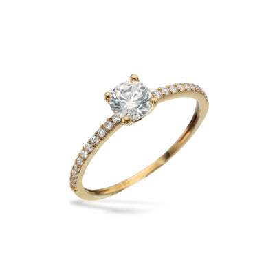 Scrouples - Ring 8 kt. solitare zir - Model nr.: 711863