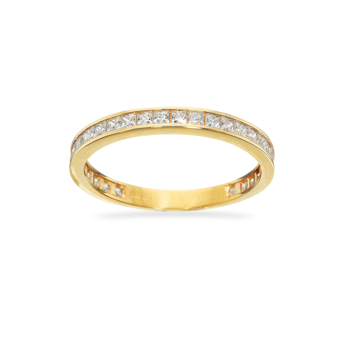 Scrouples - 8 kt guldring med syntetiske zirkoner - Model: 711873