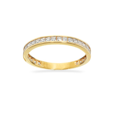 Scrouples - 8 kt guldring med syntetiske zirkoner - Model: 711873