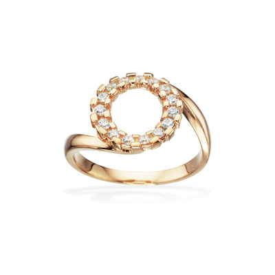 Scrouples - 8 kt. guldring med zirkoner i cirkel - Model: 712363