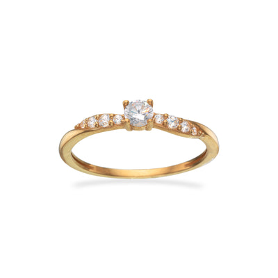 Scrouples - 8 kt. guld ring med cubic zirkon - Model: 712933
