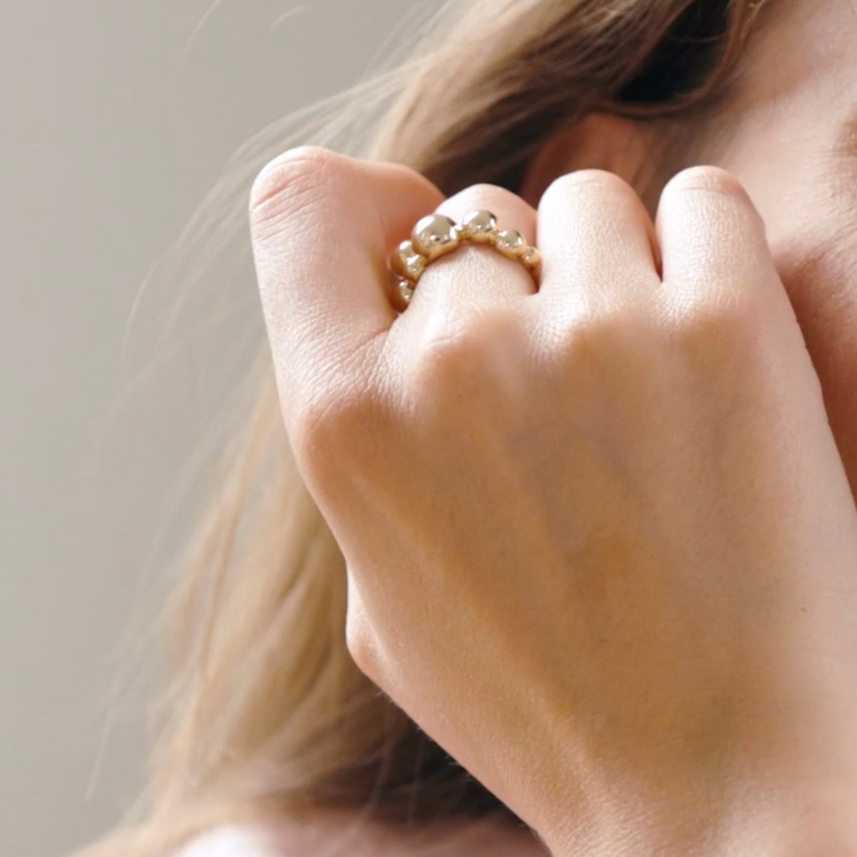 Scrouples - 8 kt. guldring med kugler - Model: 712993
