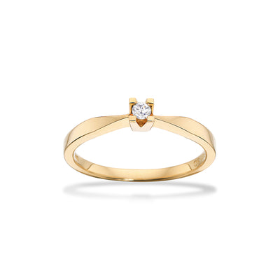 Scrouples - Kleopatra diamantring rødguld 0,05 W/SI 14 KT - Modelnr.: 7135,05