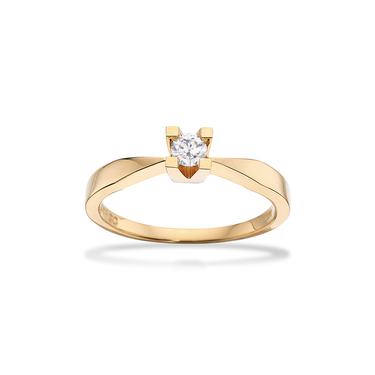 Scrouples - Kleopatra ring rødguld 0,15 W/SI 14 kt -  Modelnr.: 7135,15