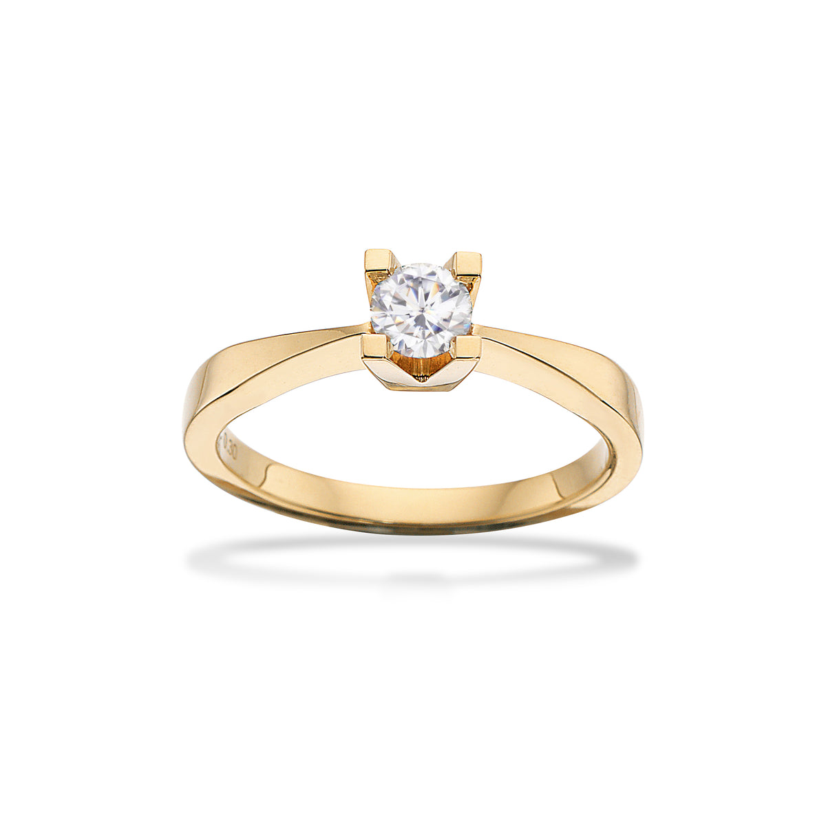 Scrouples - Kleopatra ring rødguld 0,30 W/SI 14 kt -  Modelnr.: 7135,30