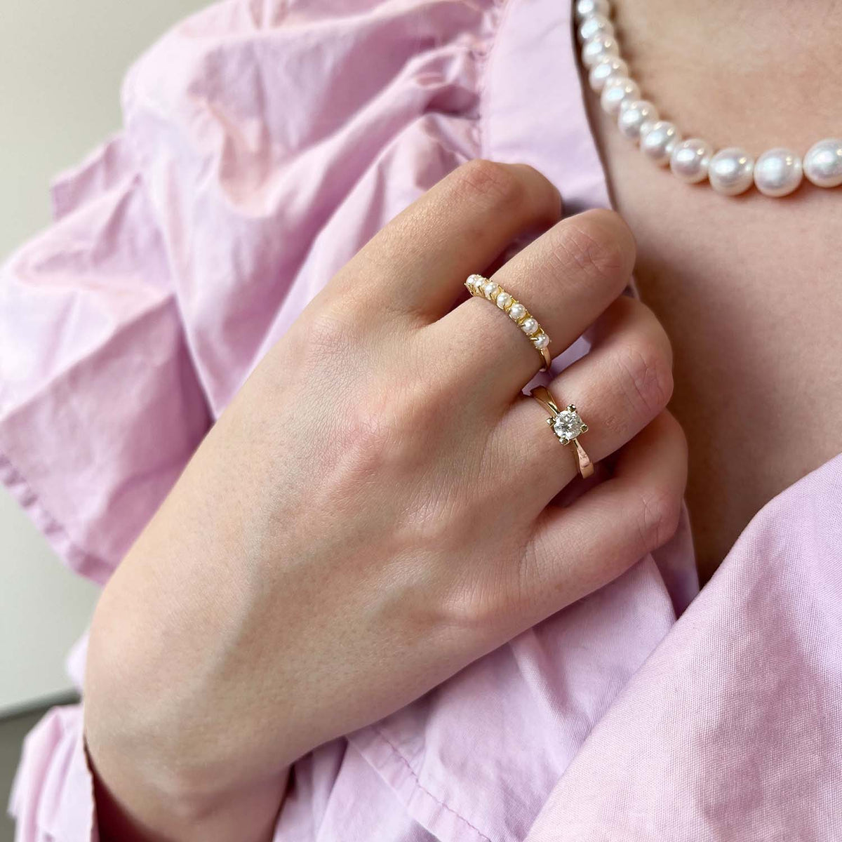 Scrouples - Kleopatra ring rødguld 0,35 W/SI 14 kt -  Modelnr.: 7135,35