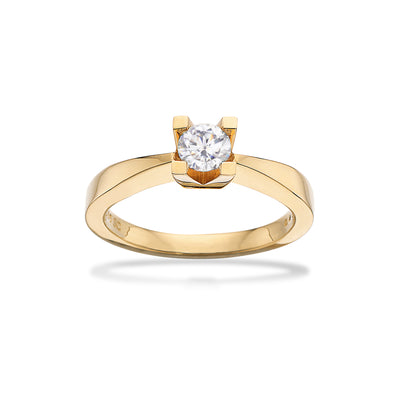 Scrouples - Kleopatra ring rødguld 0,40 W/SI 14 kt -  Modelnr.: 7135,40