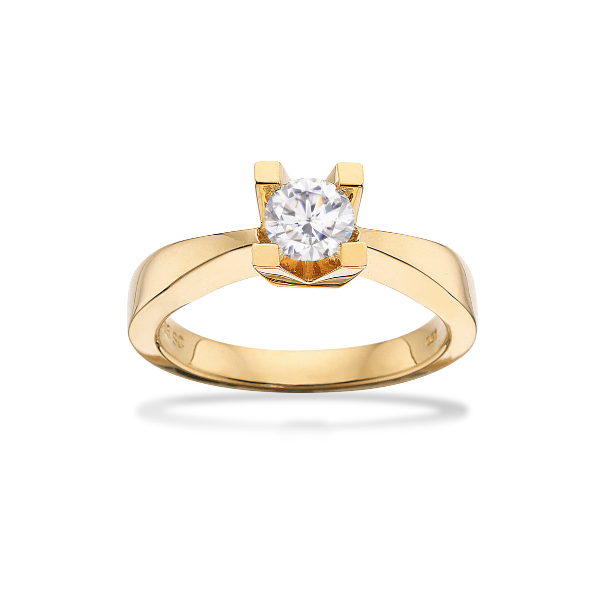 Scrouples - Kleopatra ring rødguld 0,50 W/SI 14 kt -  Modelnr.: 7135,50