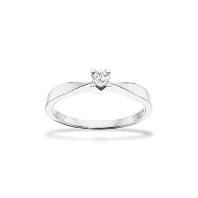 Scrouples - Kleopatra hvidguld ring 0,10 W/SI 14 kt -  Modelnr.: 7136,10