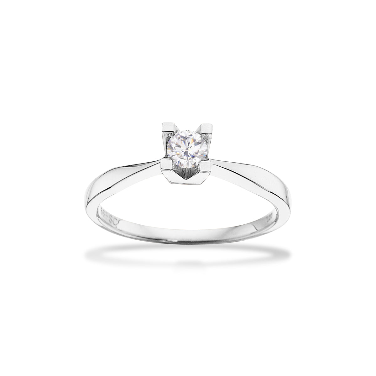 Scrouples - Kleopatra hvidguld ring 0,20 W/SI 14 kt -  Modelnr.: 7136,20