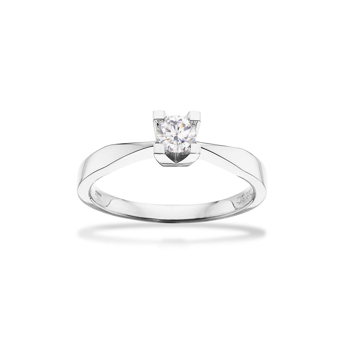 Scrouples - Kleopatra hvidguld ring 0,25 W/SI 14 kt -  Modelnr.: 7136,25
