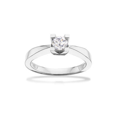 Scrouples - Kleopatra hvidguld ring 0,40 W/SI 14 kt -  Modelnr.: 7136,40