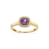 Scrouples - 8 kt guldring med ametyst og cz - Model: 714213