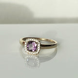 Scrouples - 8 kt guldring med ametyst og cz - Model: 714213