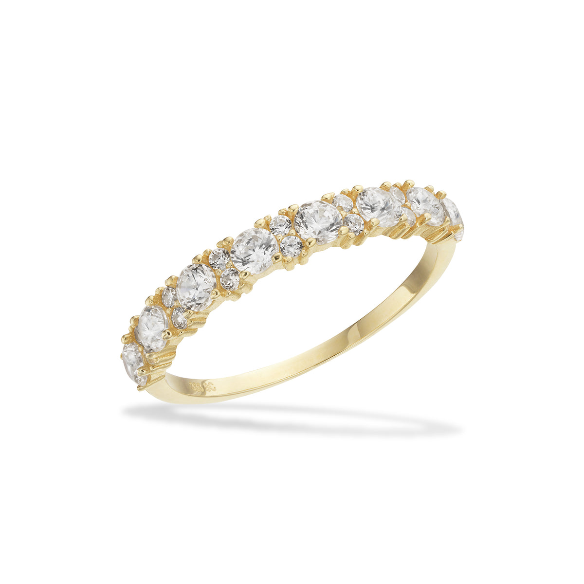 Scrouples - 8 kt guldring med hvid cubic zir - Model: 715133
