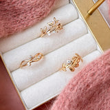Scrouples - 8 kt guldring med syntetiske zirkoner - Model: 715563