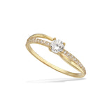 Scrouples - 8 kt guldring med syntetiske zirkoner - Model: 715643