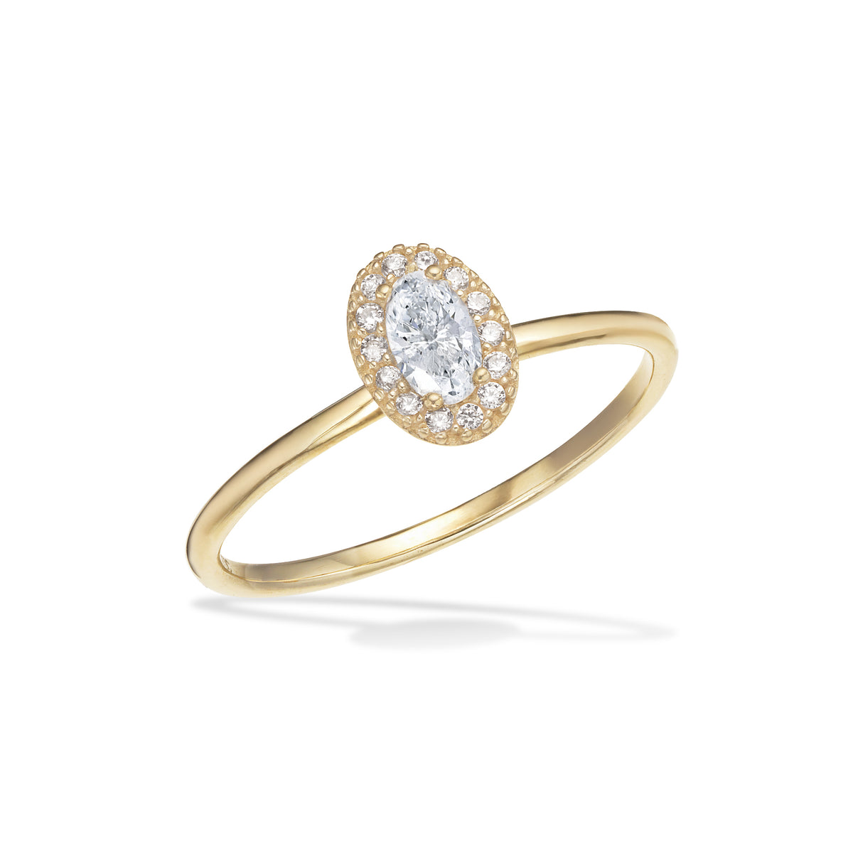 Scrouples - 8 kt guldring med syntetiske zirkoner - Model: 715693