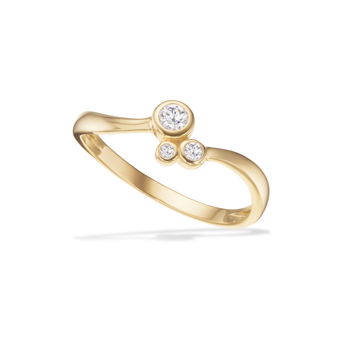 Scrouples - 8 kt guldring med syntetiske zirkoner - Model: 715723