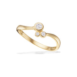 Scrouples - 8 kt guldring med syntetiske zirkoner - Model: 715723
