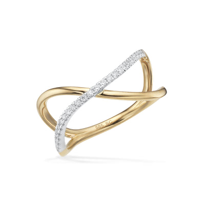 Scrouples - 14 kt guldring med brillanter, 0,13 H-W/SI - Model: 715826
