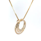 14 kt. Guld diamant vedhæng -  m. 0,07ct tw/si brillant - 20-22146