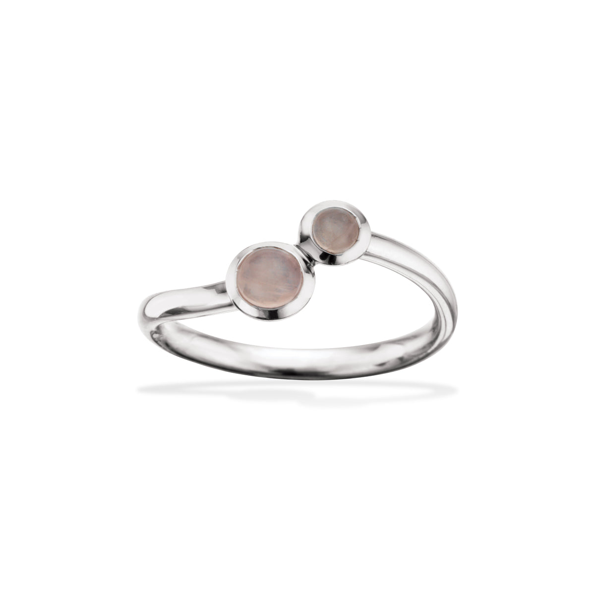 Scrouples - Sølv rhodineret ring rosa quartz - Model:722892
