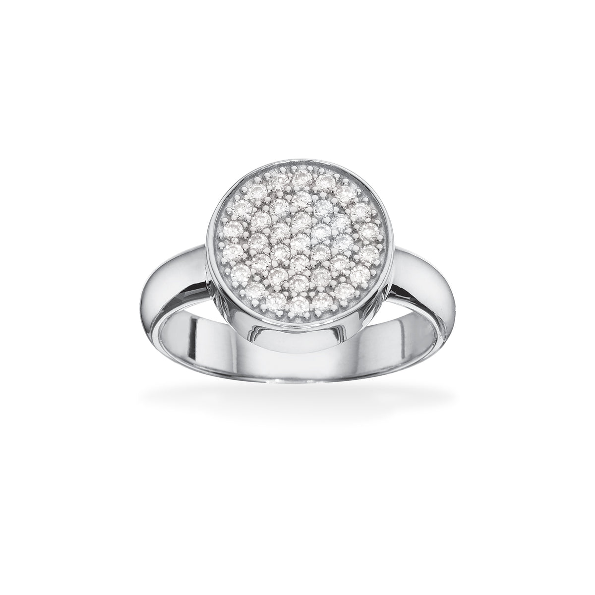 Scrouples - Sølv ring, signet m. pavé - Model nr.: 723802