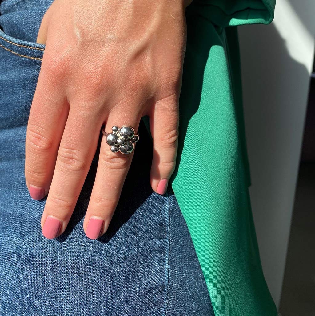 Scrouples - Sølv ring med kugler - Model: 726382