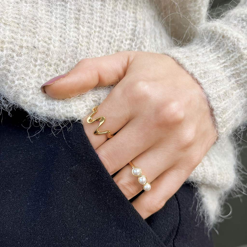 Scrouples - Forgyldt ring "slange" - Model: 726652