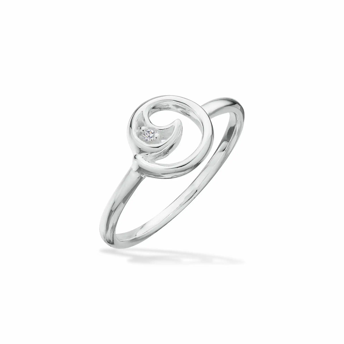 Scrouples - Sølv ring, lille cirkel med syntetisk zirkon - Model: 728922