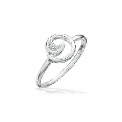 Scrouples - Sølv ring, lille cirkel med syntetisk zirkon - Model: 728922