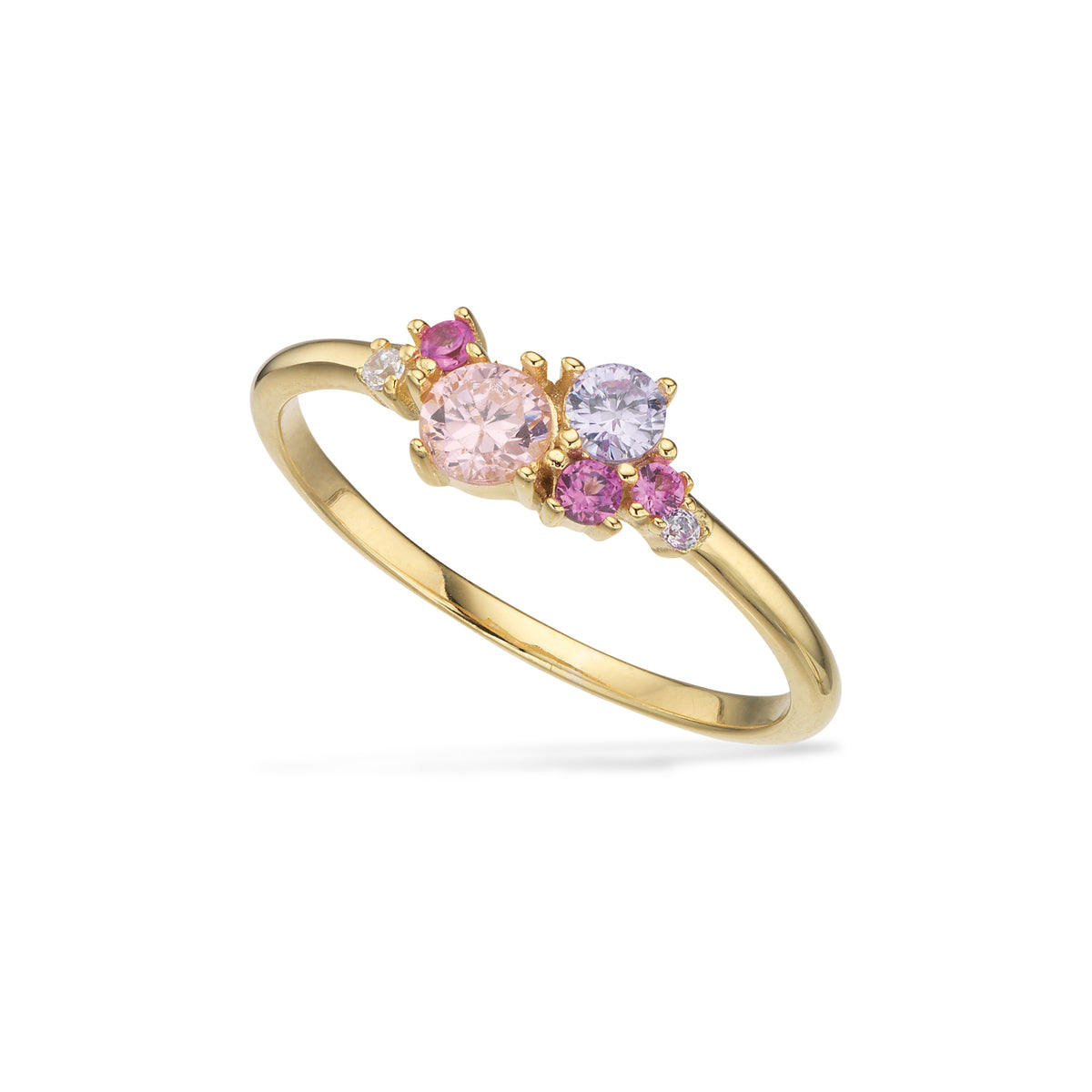 Scrouples - Soho ring, forgyldt sølv med syntetiske zirkoner - Model: 729732