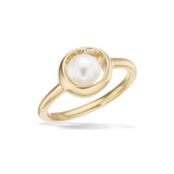Scrouples - Ring, forgyldt sølv med perle - Model: 730672