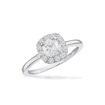 Scrouples - Ring roset cubic zir. sølv rh.- Model: 730812