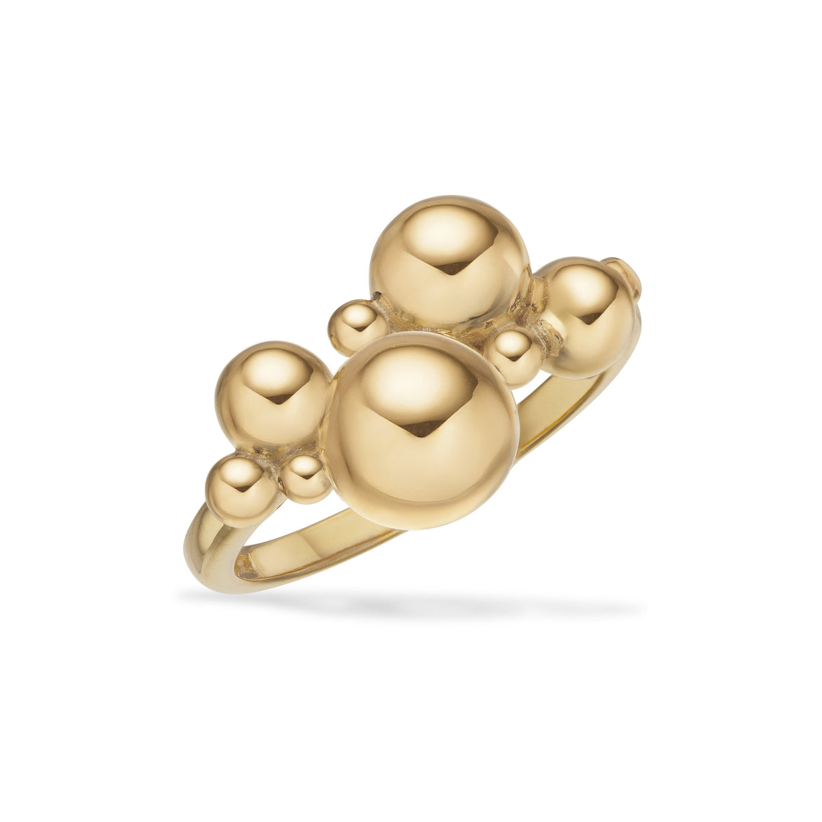 Scrouples - Ring, forgyldt sølv med kugler  - Model: 731102