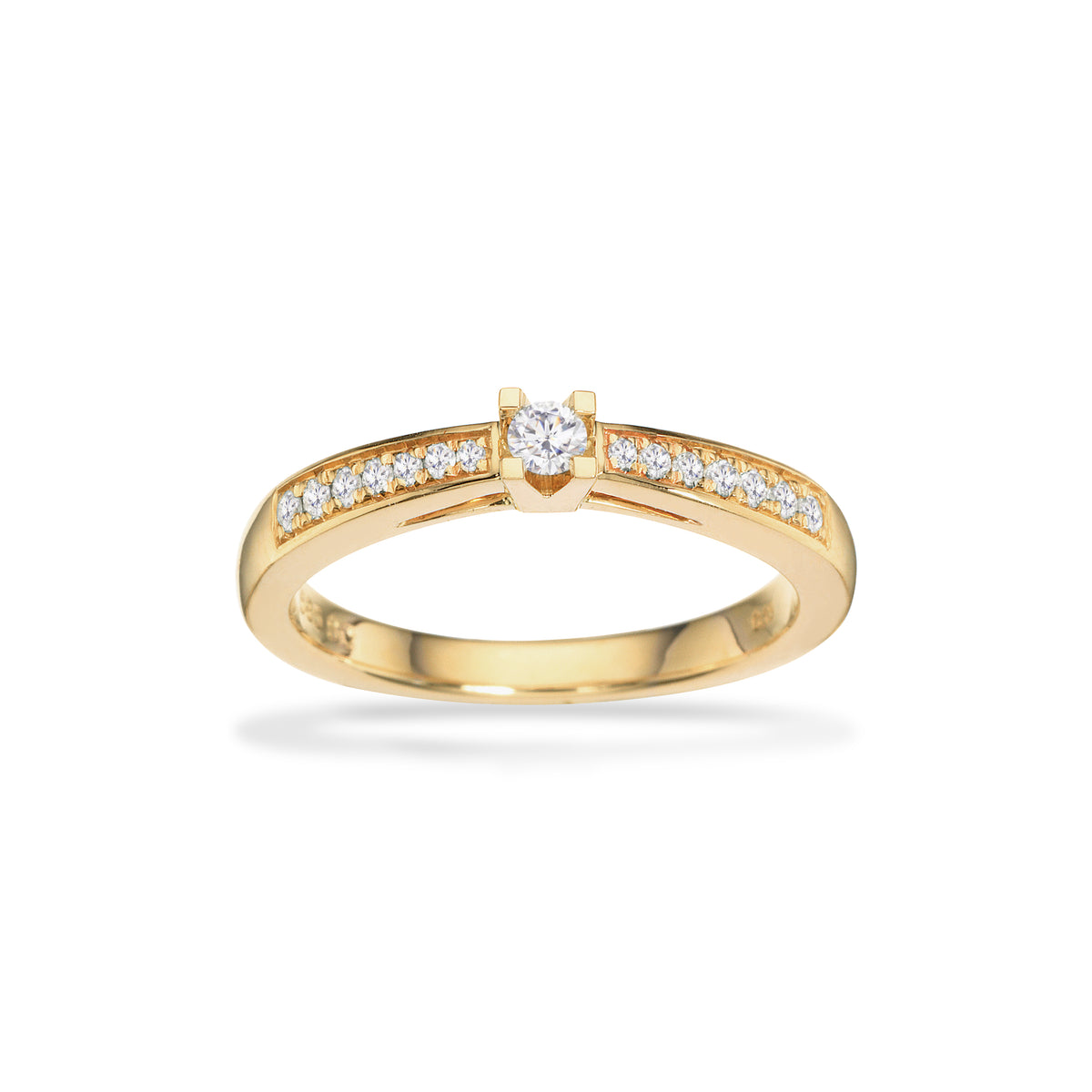 Scrouples - Kleopatra Queen diamantring 14 kt. rødguld med 0,15ct w/si - Modelnr.: 7535,15