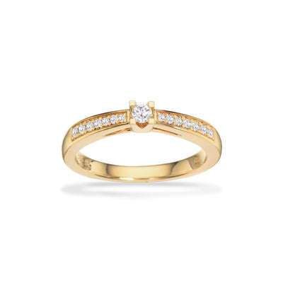 Scrouples - Kleopatra Queen diamantring 14 kt. rødguld med 0,15ct w/si - Modelnr.: 7535,15