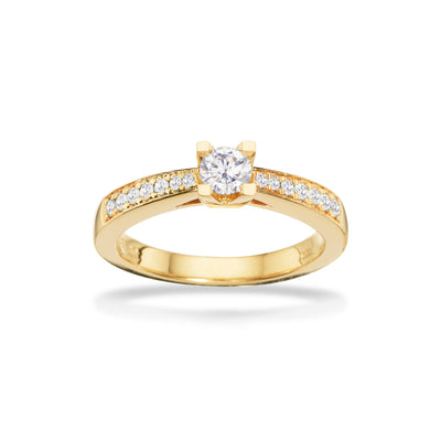 Scrouples - Kleopatra Queen diamantring 14 kt. rødguld med 0,33ct w/si - Modelnr.: 7535,33