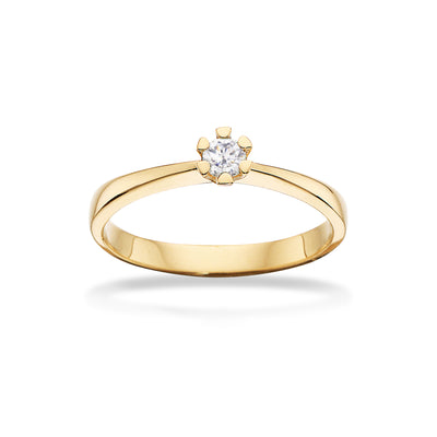 Scrouples - Vida ring rødguld 0,10 W/P1 8 kt - Model: 7813,10