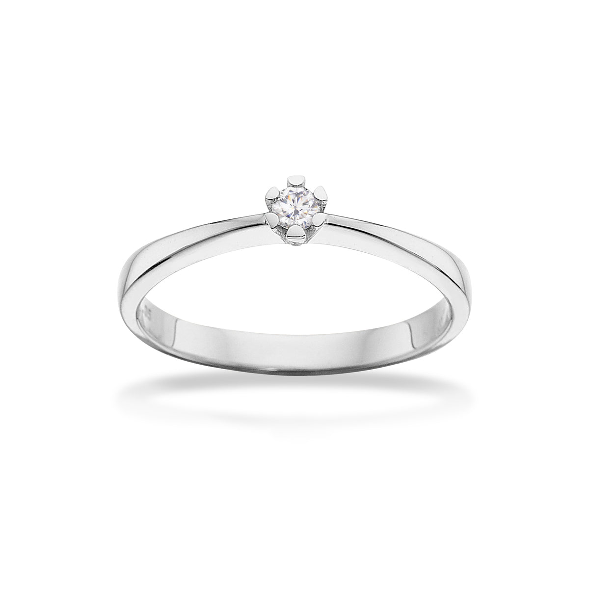 Scrouples - Vida ring hvidguld 0,05 W/P1 8 kt - Model: 7814,05