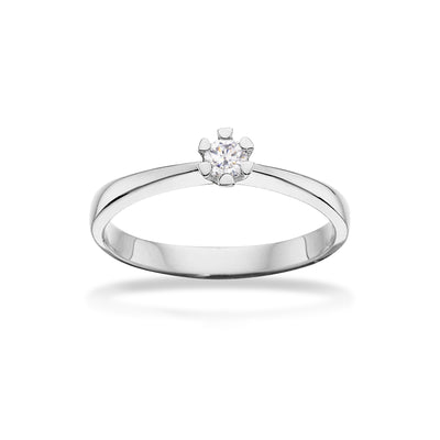 Scrouples - Vida ring hvidguld 0,10 W/P1 8 kt - Model: 7814,10
