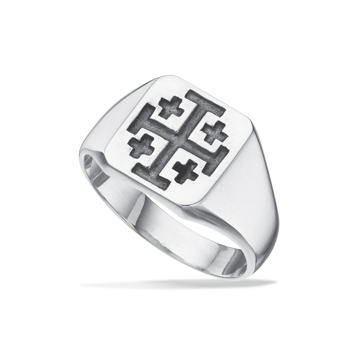 Scrouples - Sølv herrering signet med oxideret mønster - Model: 791632
