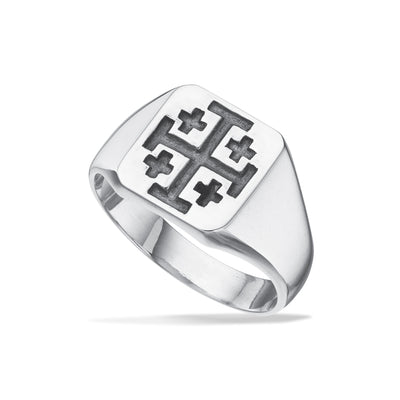 Scrouples - Sølv herrering signet med oxideret mønster - Model: 791632