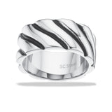 Scrouples - Herre ring rustik overflade stål - Model: 791671