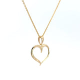 14KT. Diamant Hjerte Vedhæng, 0,073ct TW/SI - Model: 20-22151