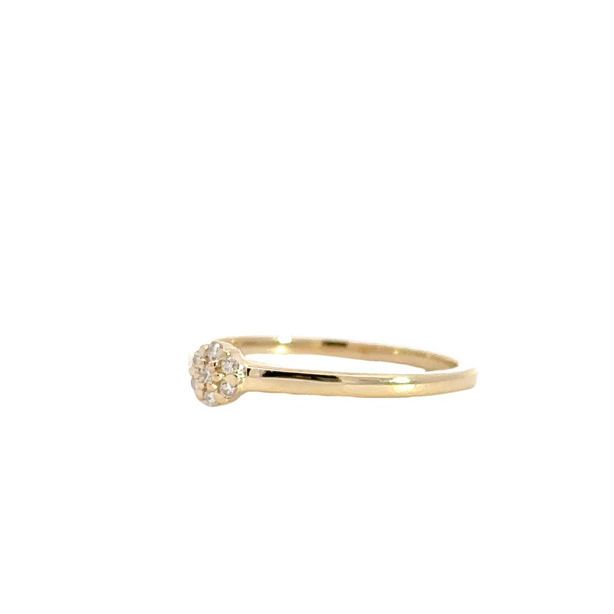 14 kt. Guld diamant ring med ialt.: 0,06ct w/si - 40-22617